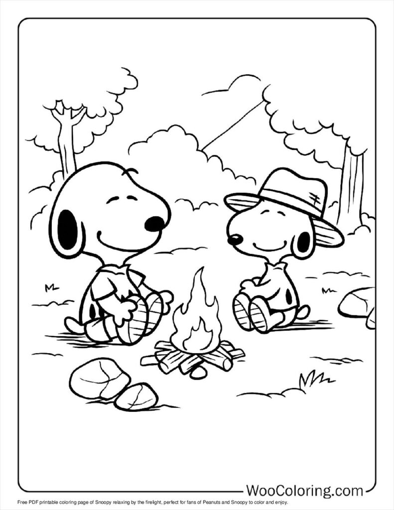 100  Peanuts   Snoopy coloring pages  Free PDF To Print  - 82