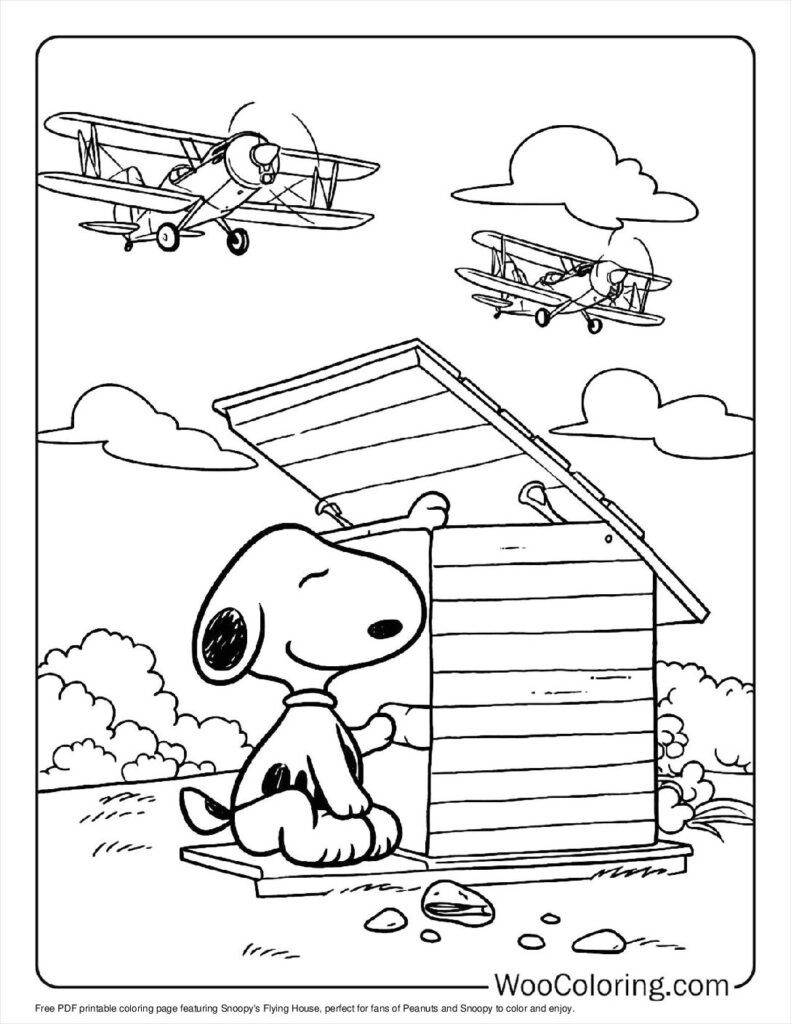 100  Peanuts   Snoopy coloring pages  Free PDF To Print  - 90