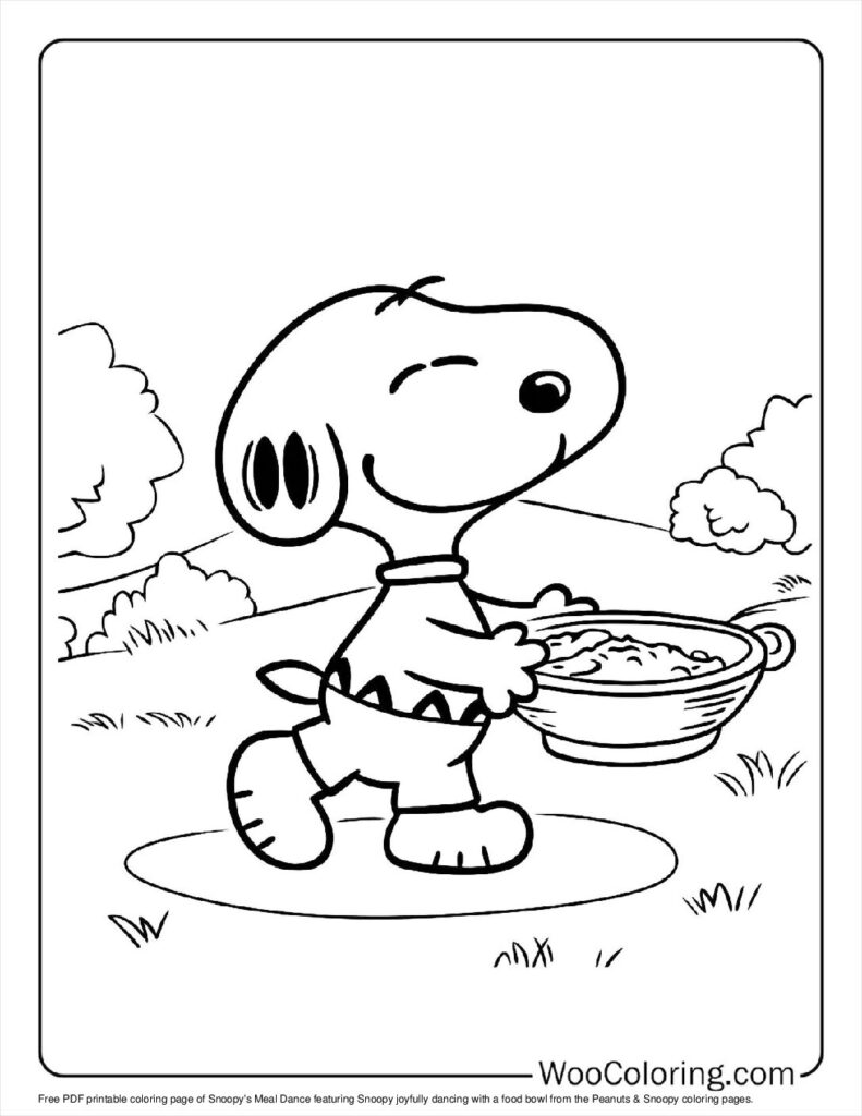 100  Peanuts   Snoopy coloring pages  Free PDF To Print  - 31
