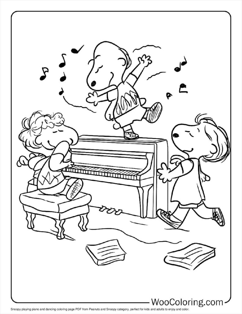 100  Peanuts   Snoopy coloring pages  Free PDF To Print  - 21