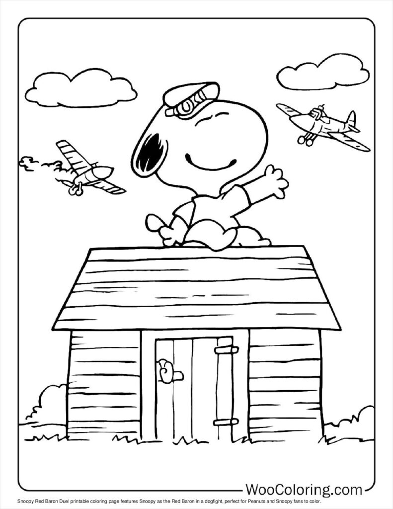 100  Peanuts   Snoopy coloring pages  Free PDF To Print  - 63