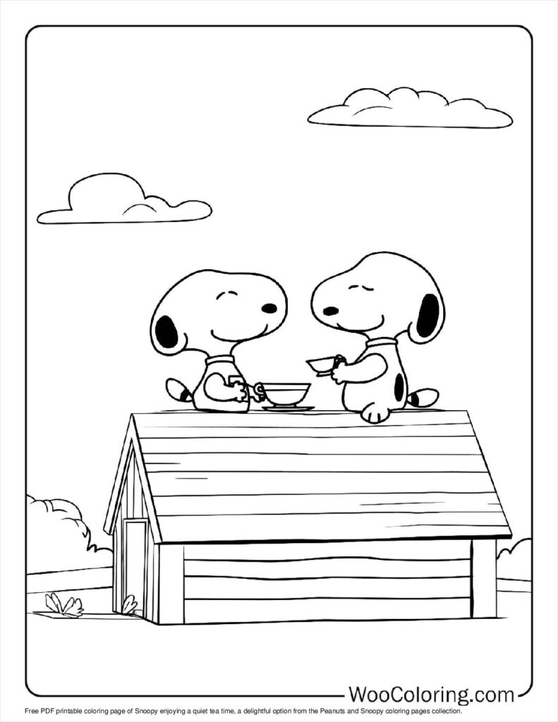 100  Peanuts   Snoopy coloring pages  Free PDF To Print  - 75