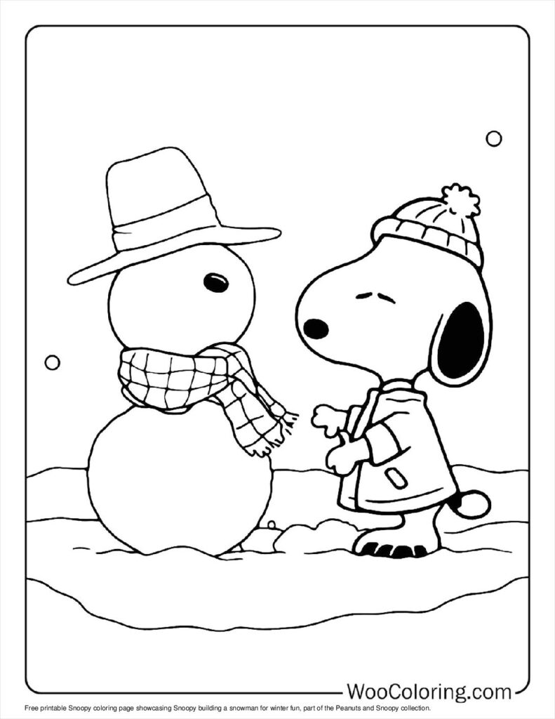 100  Peanuts   Snoopy coloring pages  Free PDF To Print  - 44