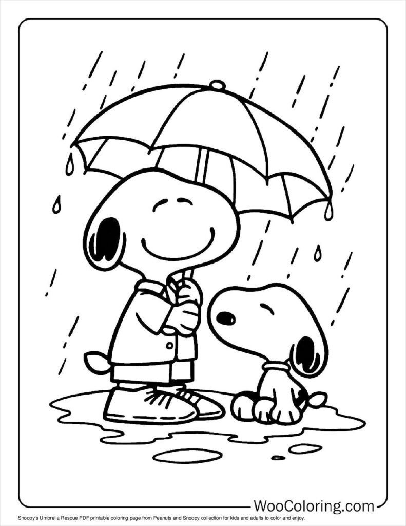 100  Peanuts   Snoopy coloring pages  Free PDF To Print  - 78