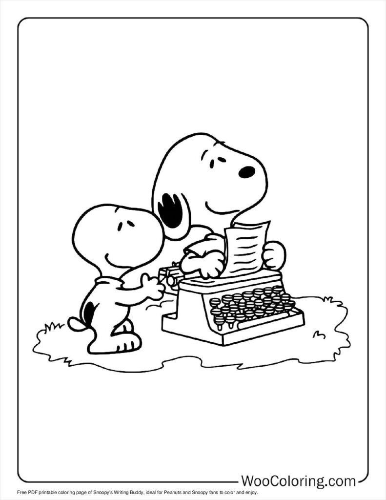 100  Peanuts   Snoopy coloring pages  Free PDF To Print  - 22