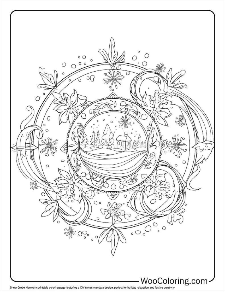 100 Christmas Mandala coloring pages Free PDF To Print - 66