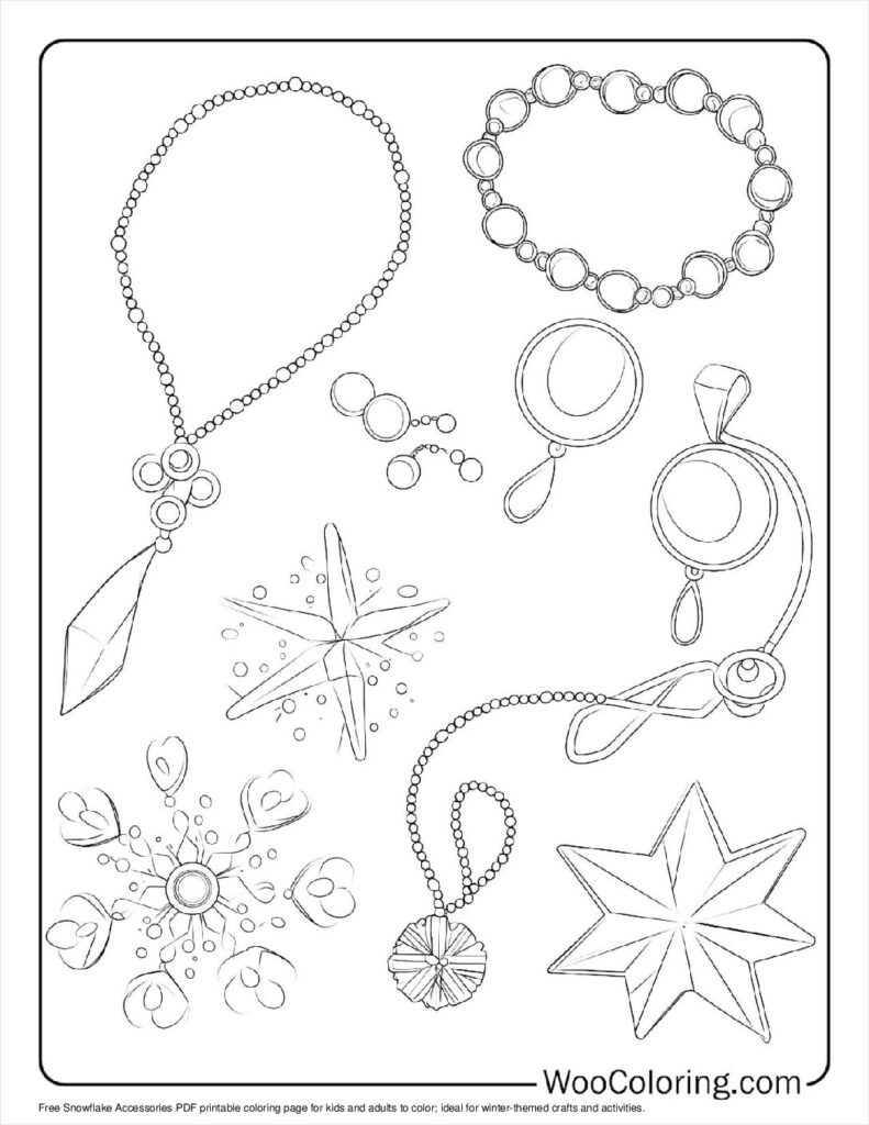 100  Snowflake coloring pages  Free PDF To Print  - 37