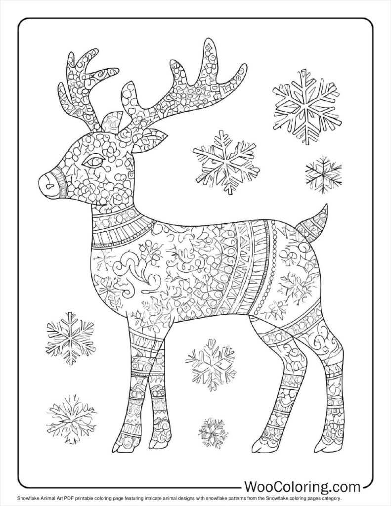 100  Snowflake coloring pages  Free PDF To Print  - 47