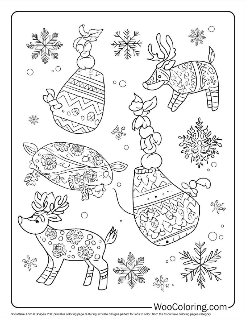 100  Snowflake coloring pages  Free PDF To Print  - 55