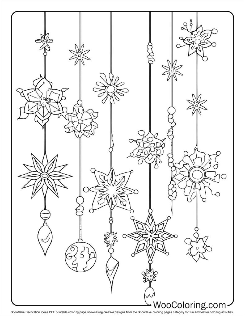 100  Snowflake coloring pages  Free PDF To Print  - 21