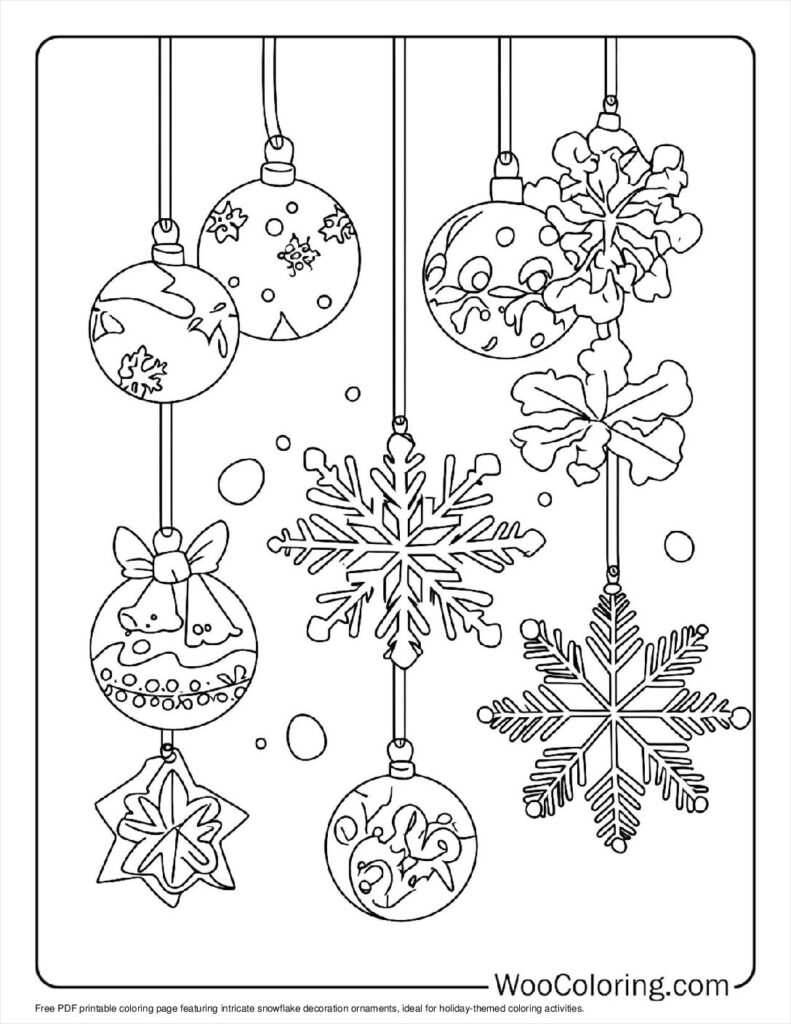 100  Snowflake coloring pages  Free PDF To Print  - 98