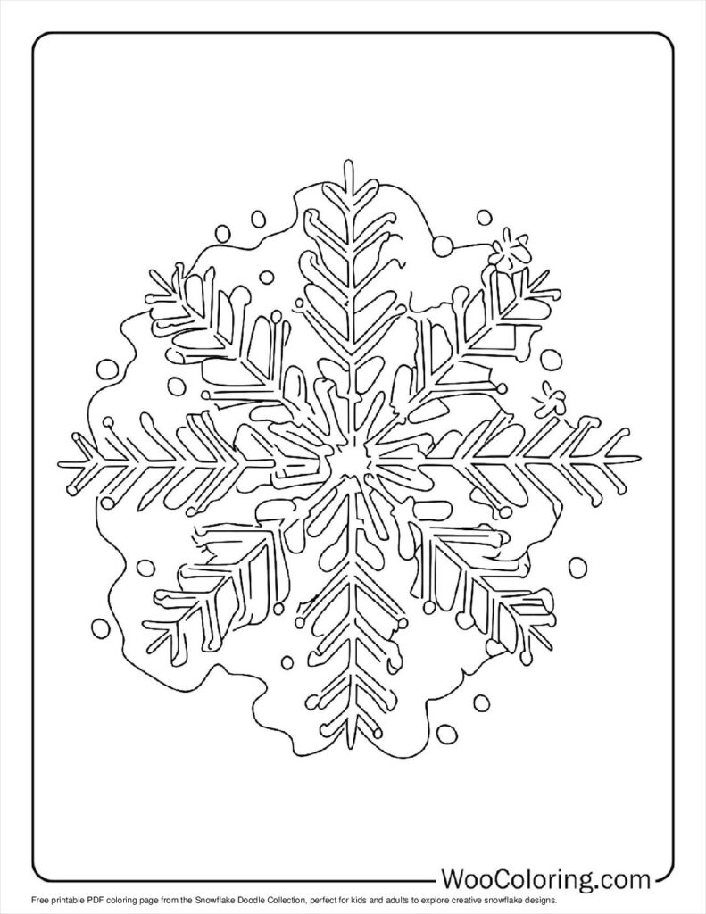 100  Snowflake coloring pages  Free PDF To Print  - 38