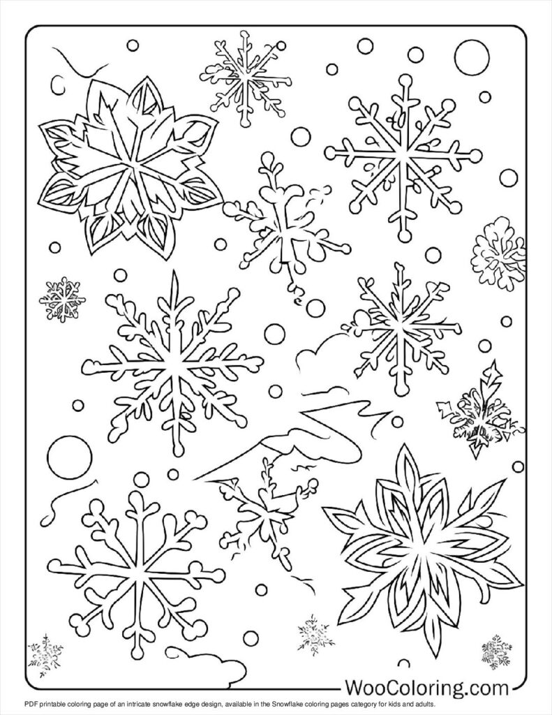 100  Snowflake coloring pages  Free PDF To Print  - 58