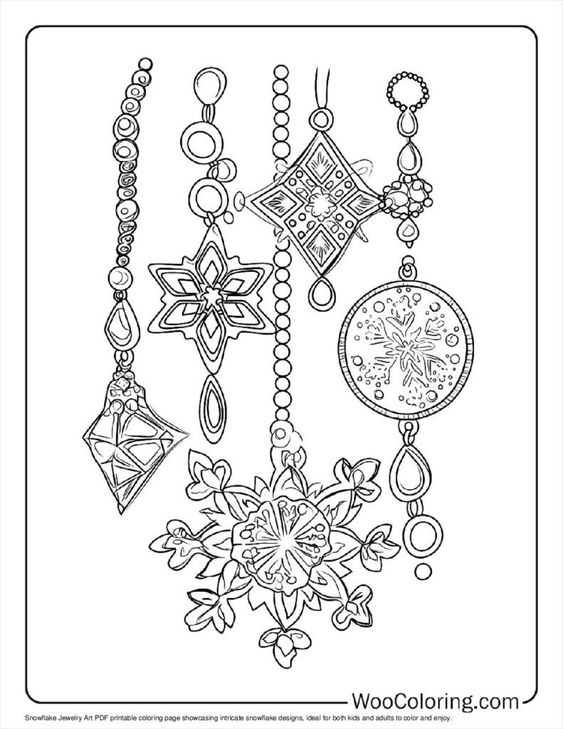 100  Snowflake coloring pages  Free PDF To Print  - 30
