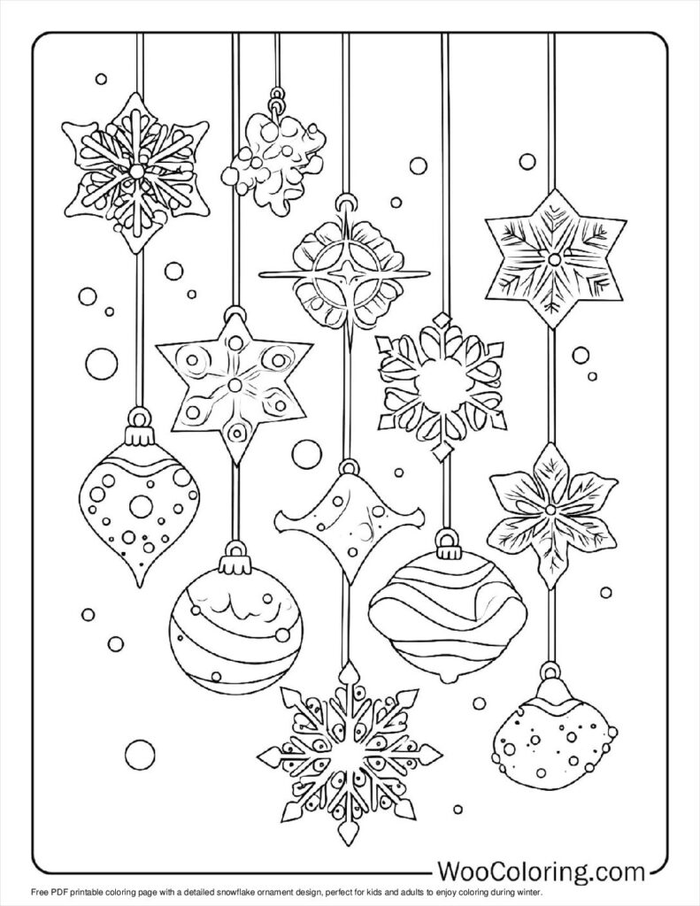 100  Snowflake coloring pages  Free PDF To Print  - 32
