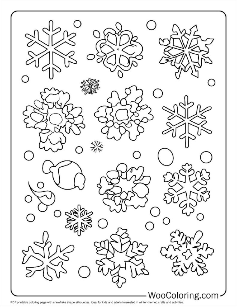 100  Snowflake coloring pages  Free PDF To Print  - 12