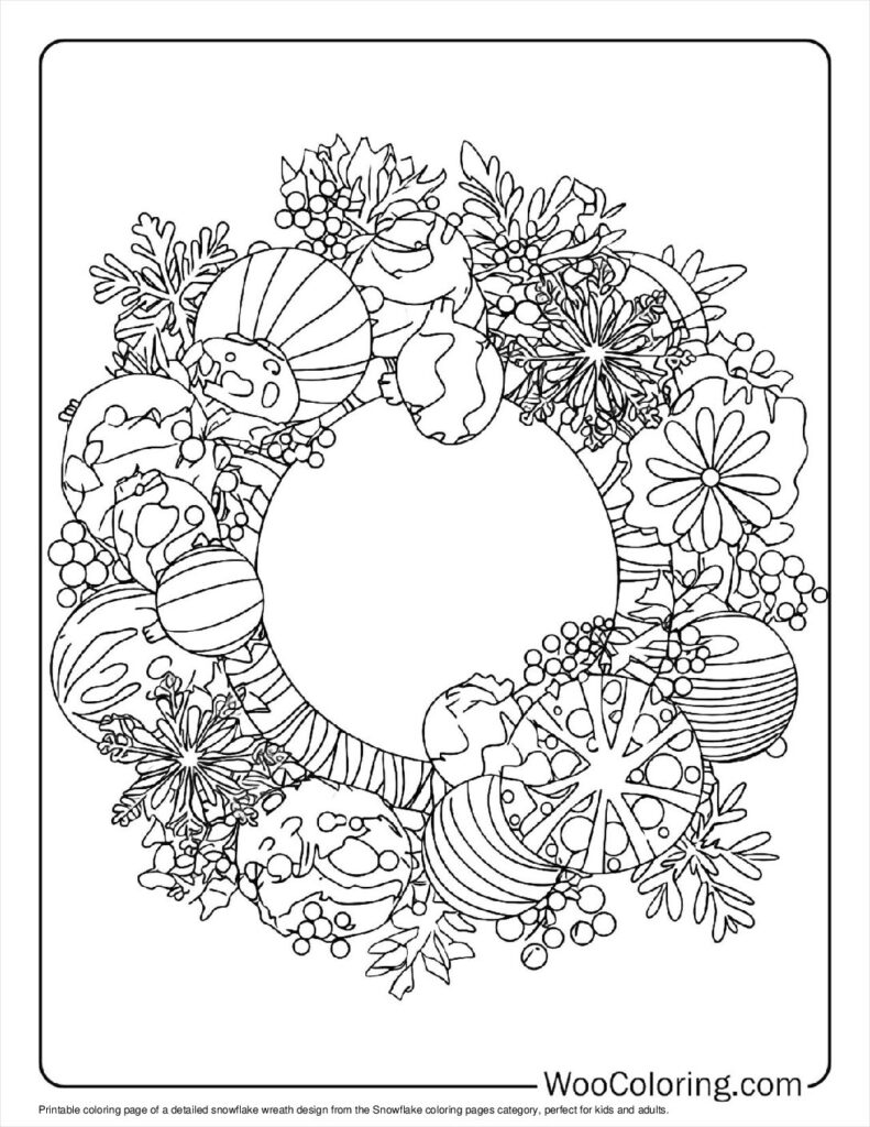 100  Snowflake coloring pages  Free PDF To Print  - 65