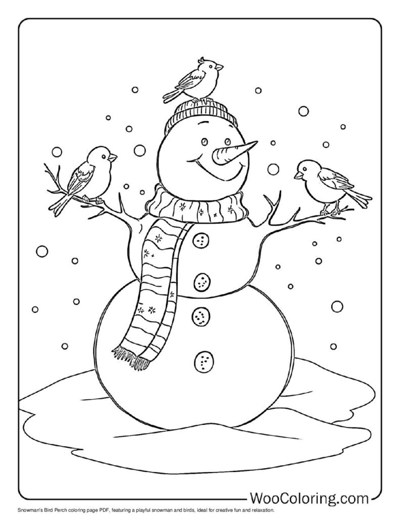 100  Snowman coloring pages  Free PDF To Print  - 6