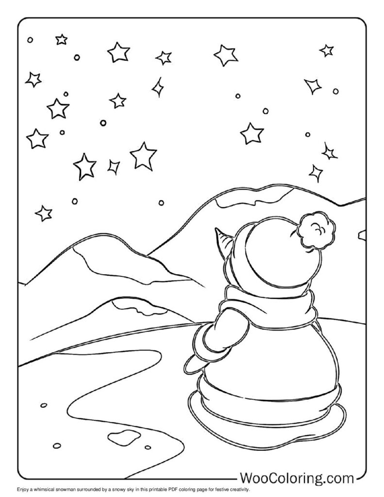 100  Snowman coloring pages  Free PDF To Print  - 7
