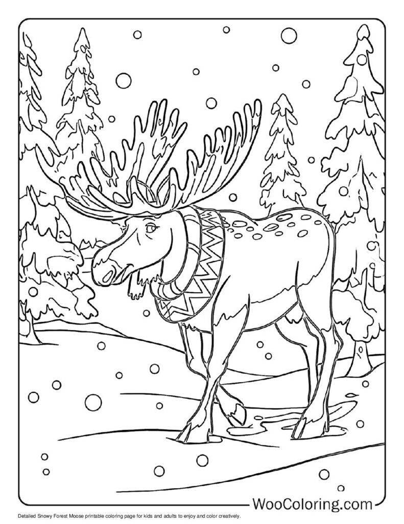 100  Moose coloring pages  Free PDF To Print  - 99