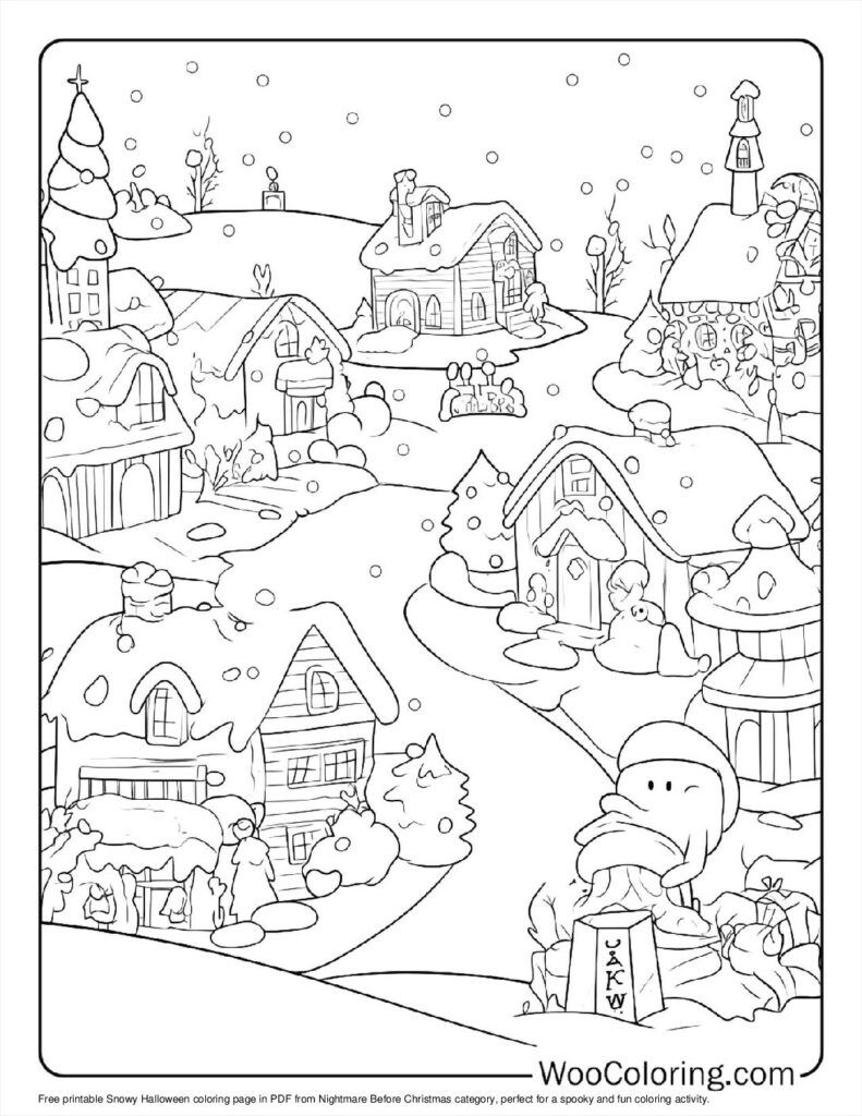 100  Nightmare Before Christmas coloring pages  Free PDF To Print  - 28