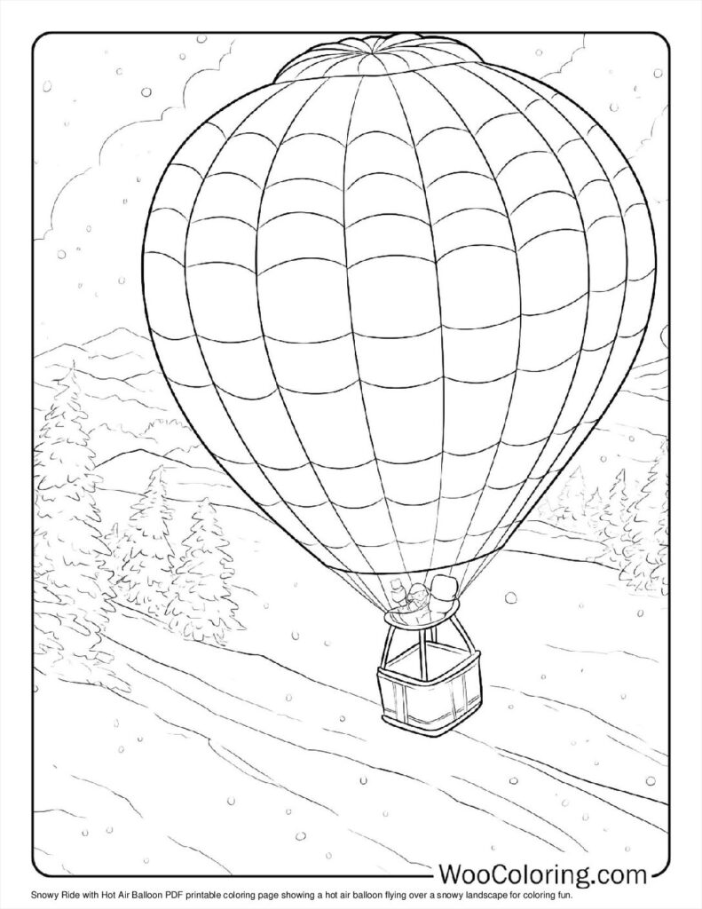 100  Hot Air Balloon coloring pages  Free PDF To Print  - 3