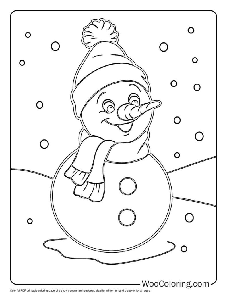 100  Snowman coloring pages  Free PDF To Print  - 65