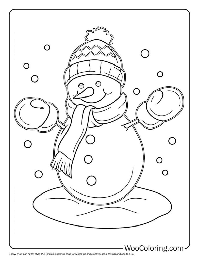 100  Snowman coloring pages  Free PDF To Print  - 12