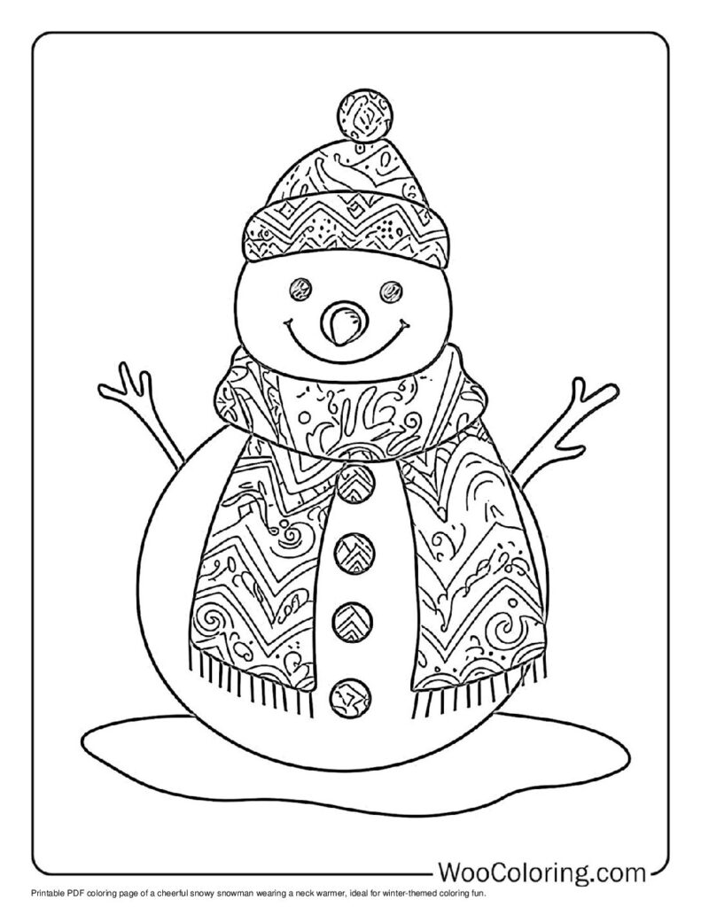 100  Snowman coloring pages  Free PDF To Print  - 28