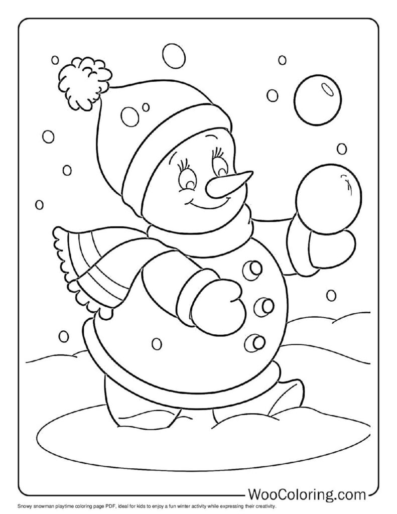 100  Snowman coloring pages  Free PDF To Print  - 85