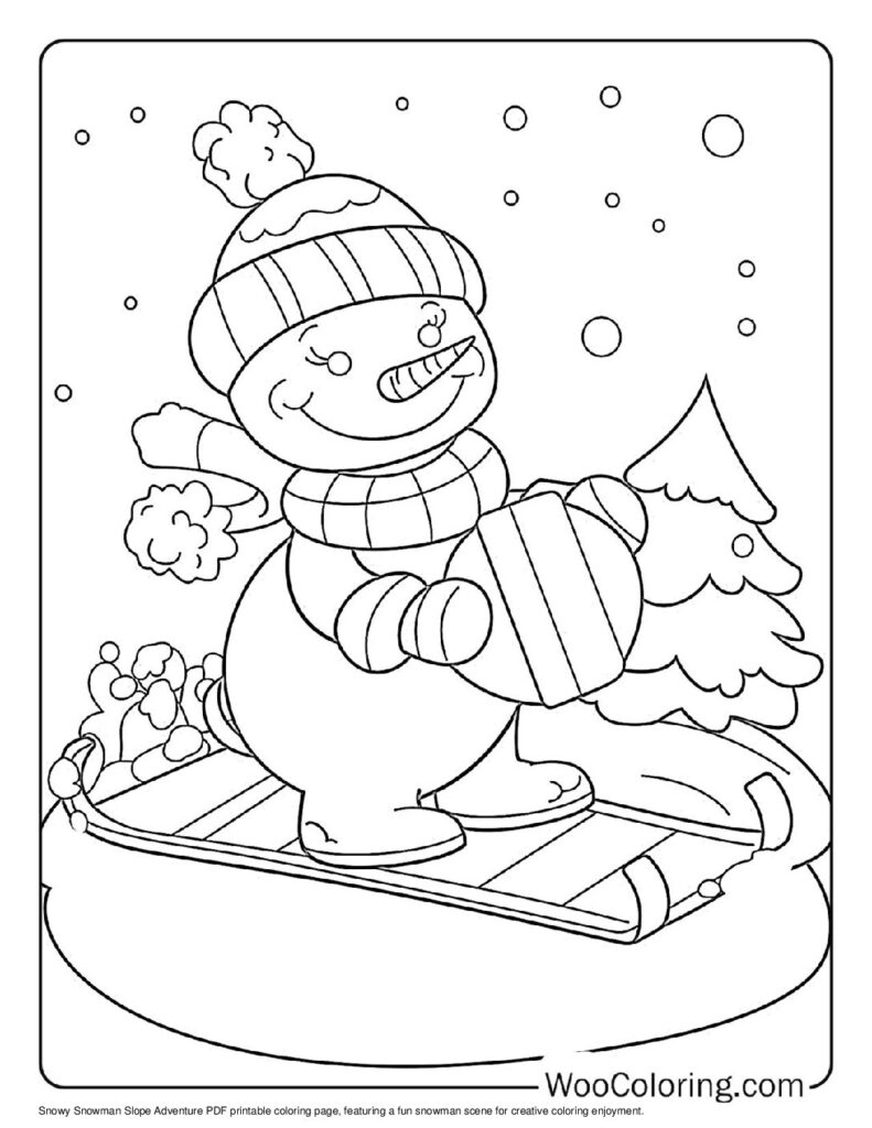 100  Snowman coloring pages  Free PDF To Print  - 55