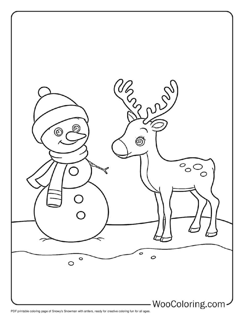 100  Snowman coloring pages  Free PDF To Print  - 8