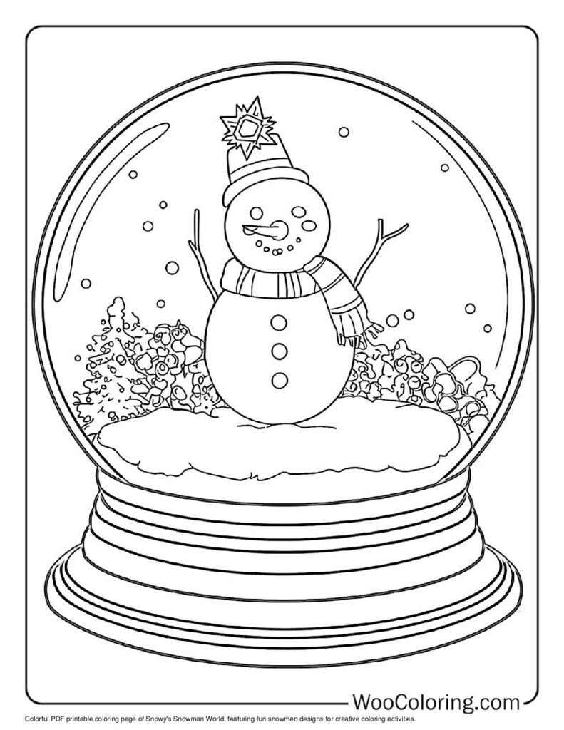 100  Snowman coloring pages  Free PDF To Print  - 95