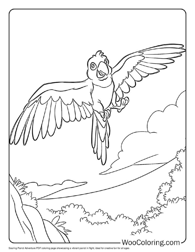 100  Parrot coloring pages  Free PDF To Print  - 78