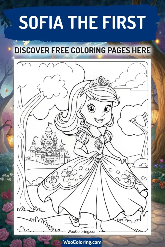 Sofia The First coloring pages designs from Disney