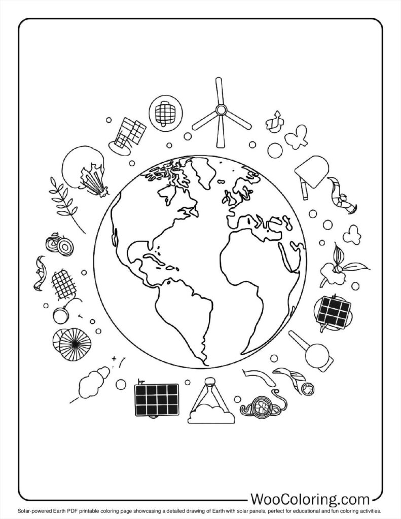 100  Earth coloring pages  Free PDF To Print  - 98