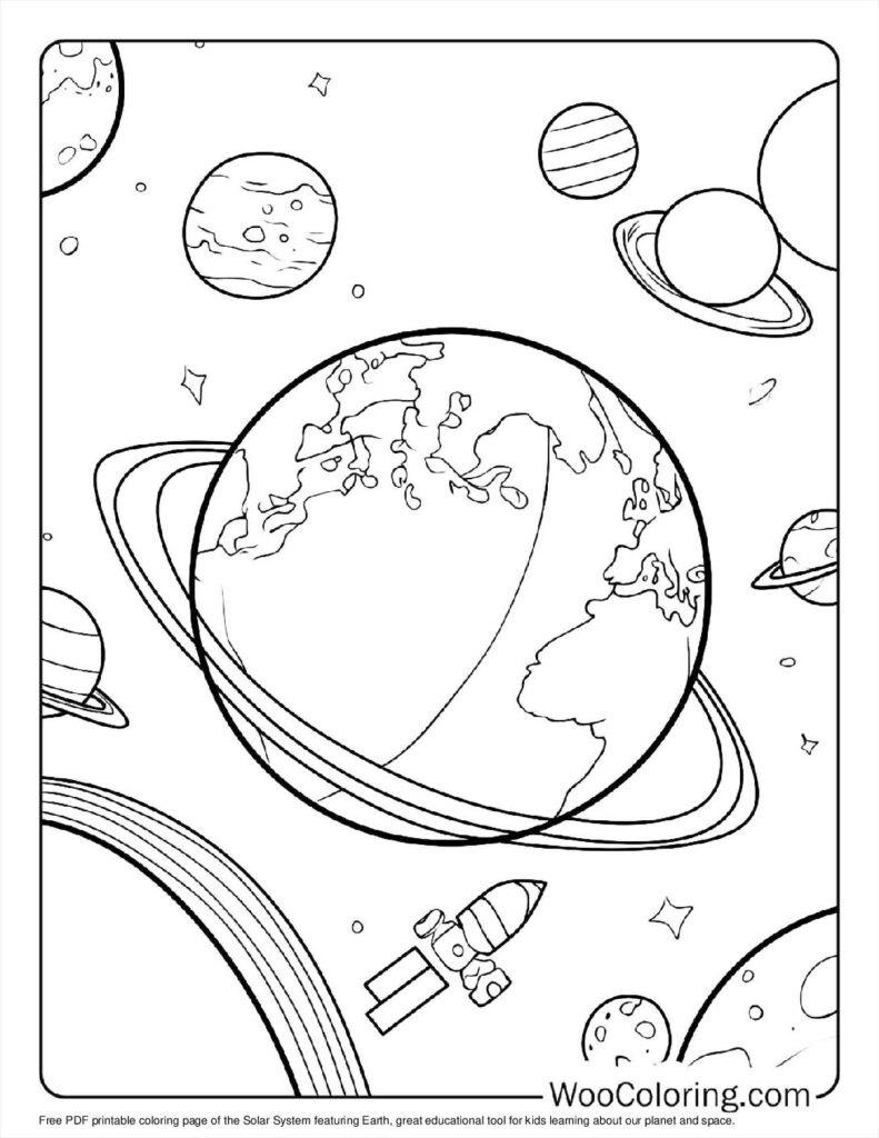 100  Earth coloring pages  Free PDF To Print  - 76