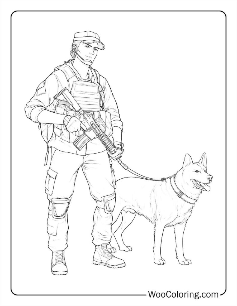 Soldier and Dog