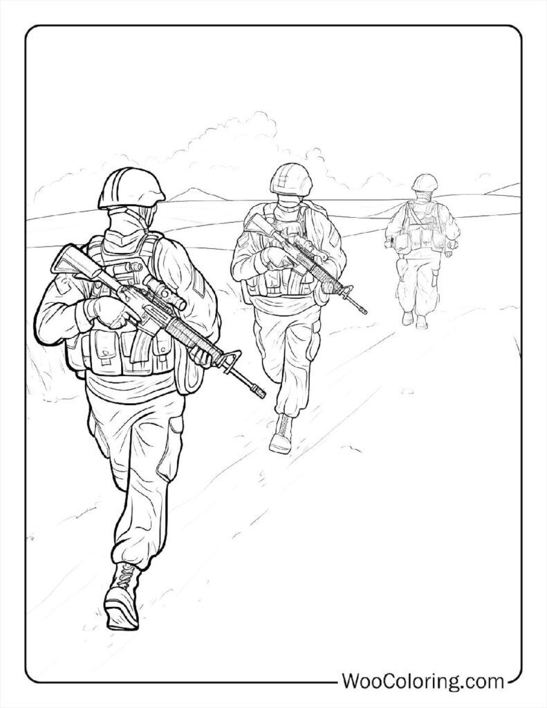 Soldiers' Resilience Coloring Sheet