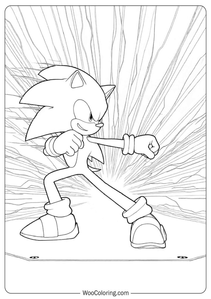 Sonic Battle Arena captured mid-fight with glowing power trails and intense energy