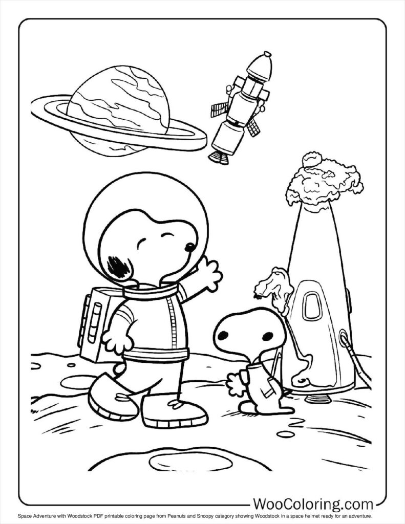 100  Peanuts   Snoopy coloring pages  Free PDF To Print  - 70