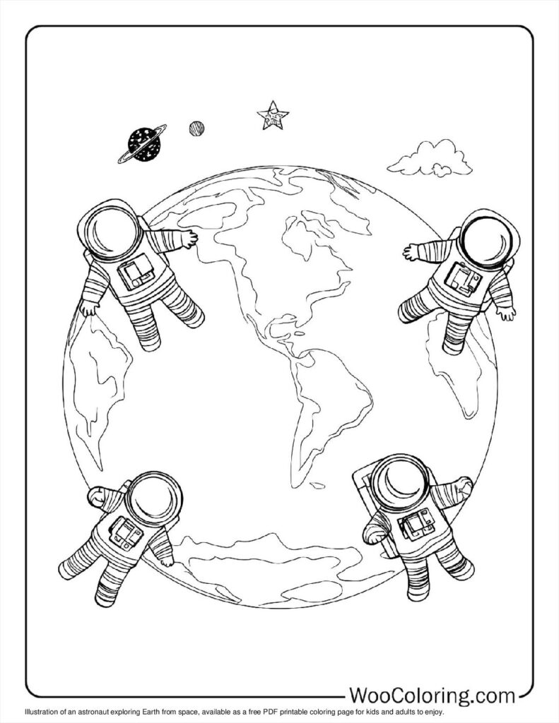 100  Earth coloring pages  Free PDF To Print  - 71