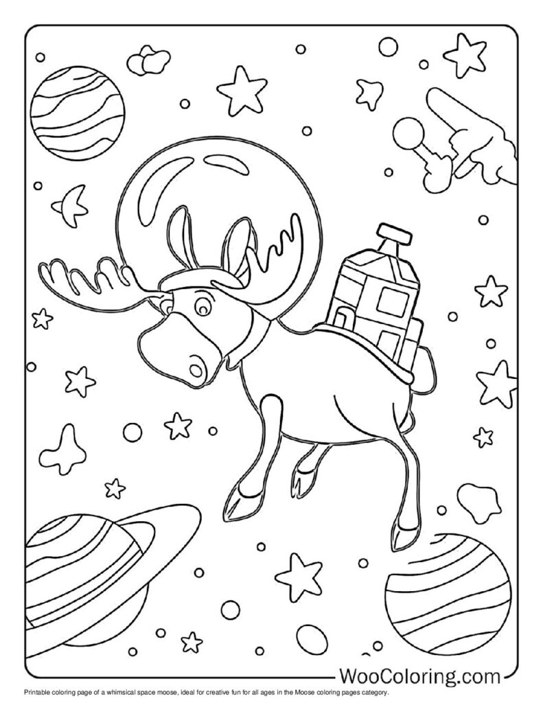 100  Moose coloring pages  Free PDF To Print  - 56