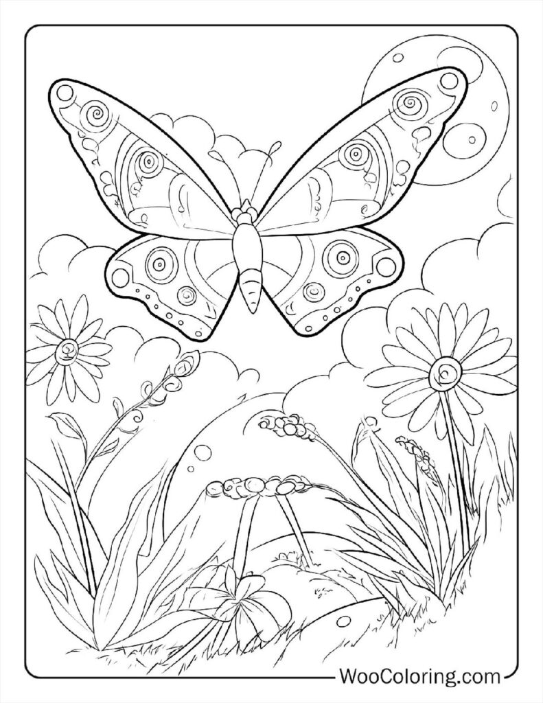 100  Butterfly coloring pages  Free PDF To Print  - 91