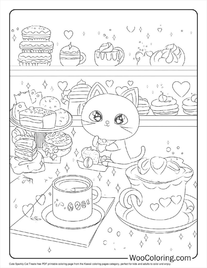 100  Kawaii coloring pages  Free PDF To Print  - 91