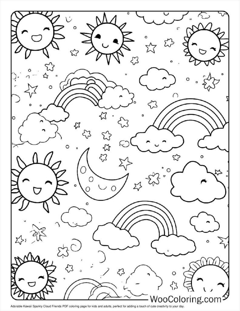 100  Kawaii coloring pages  Free PDF To Print  - 37