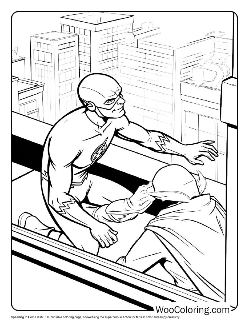 Speeding to Help Flash Coloring In For Kids