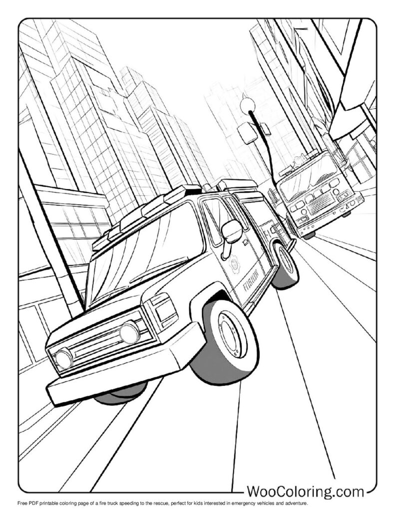 100  Fire Truck coloring pages  Free PDF To Print  - 28