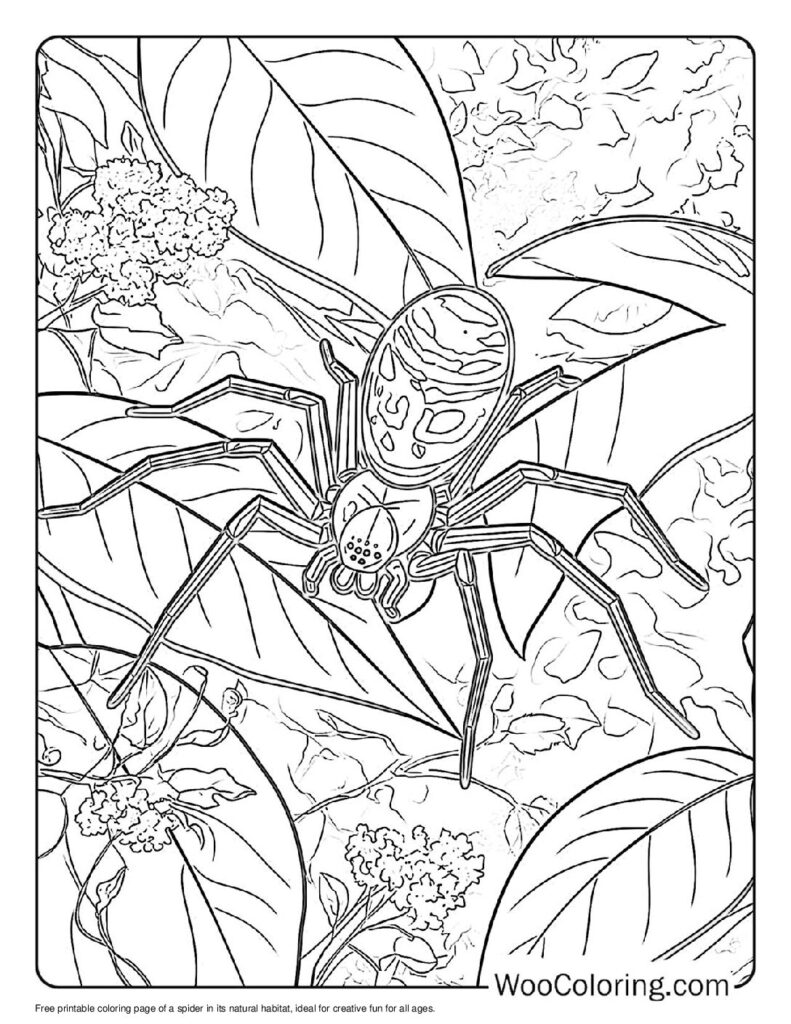 100  Spider coloring pages  Free PDF To Print  - 50