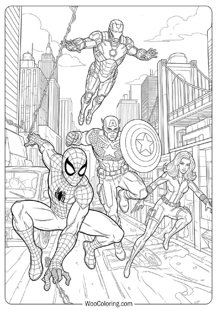 Spiderman and Friends Teaming Up for a Big City Rescue Mission